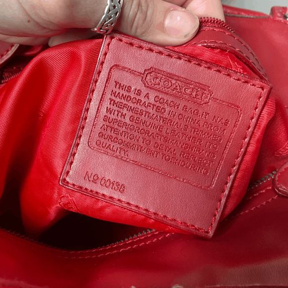 COACH Signature Gallery Orange Canvas Pleated Large Tote, EUC, MSRP $358. - Picture 6 of 12